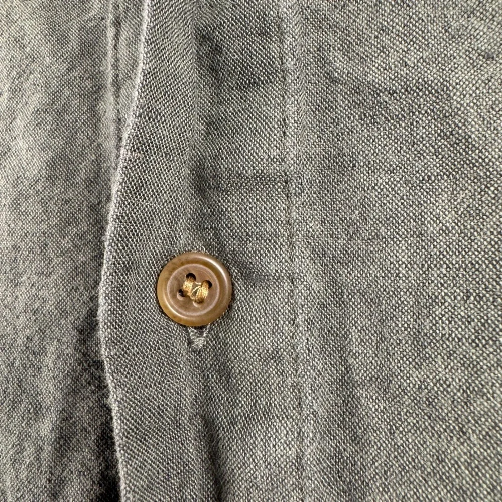 Banana Republic Mens XXL Olive Green Linen Blend Short Sleeve Button Up Shirt